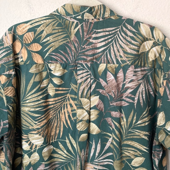 Cooke Street XL Honolulu Tropical Palm Print Button Down Short Sleeve Shirt - Picture 8 of 9
